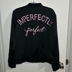 Forever 21 Imperfectly Perfect Black Bomber Jacket